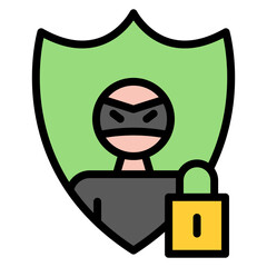 Anti theft icon vector image. Can be used for Locksmith.