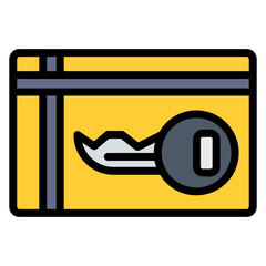 Keycard icon vector image. Can be used for Locksmith.