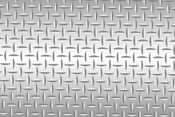 Silver gray metal background, 3D polished chrome metallic and shiny diamond plate texture