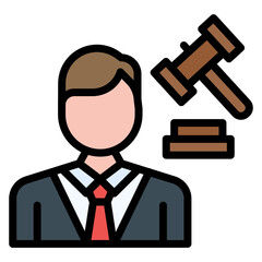 Attorney icon vector image. Can be used for Legal Services.