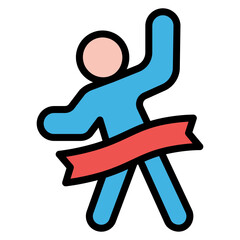 Marathon Stretches icon vector image. Can be used for Marathon.