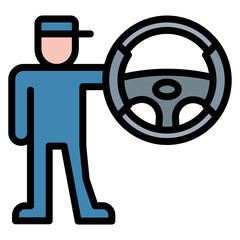 Driving Skills icon vector image. Can be used for Driving School.