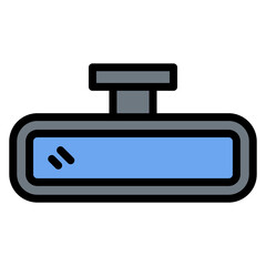 Rearview Mirror icon vector image. Can be used for Driving School.