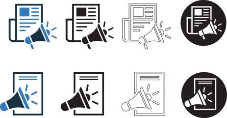 Press, release, ad, advertisement, broadcast icon