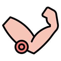 Golfers Elbow icon vector image. Can be used for Body Ache.