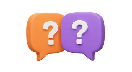 question mark speech bubbles