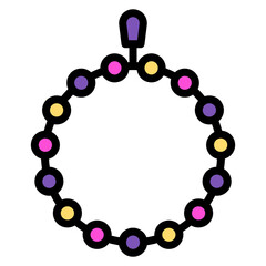 Beads icon vector image. Can be used for Crafting.