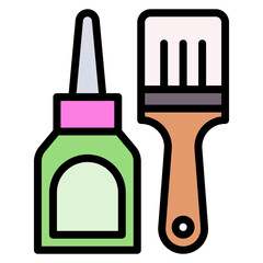 Decoupage Medium icon vector image. Can be used for Crafting.