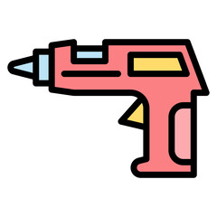 Hot Glue Gun icon vector image. Can be used for Crafting.