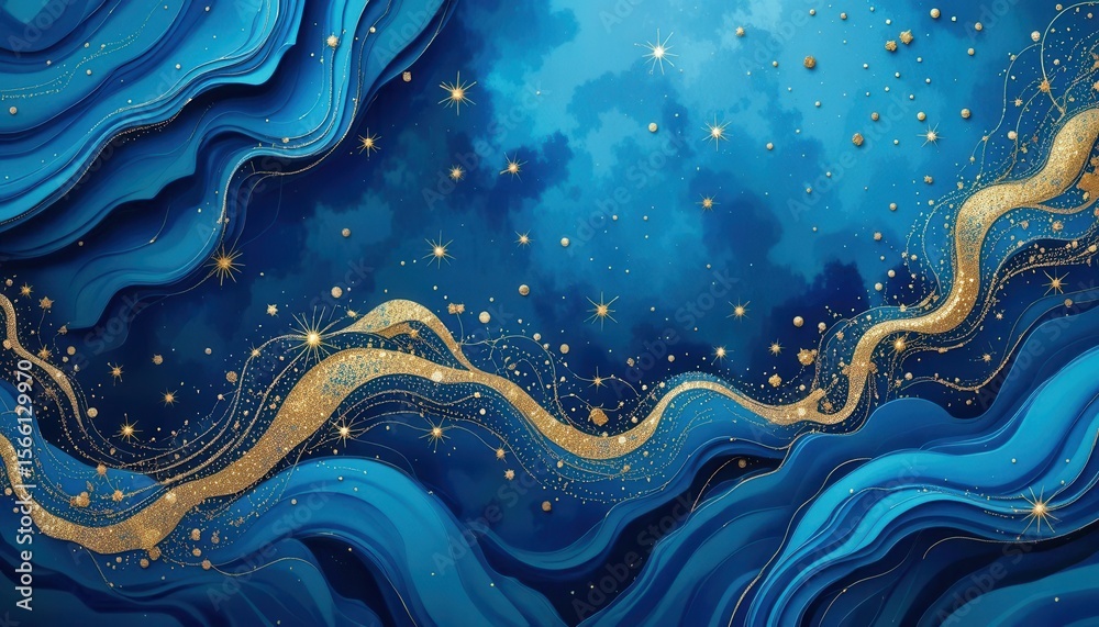 Fototapete create beautiful computer monitor backgrounds with stunning blue and gold abstract design