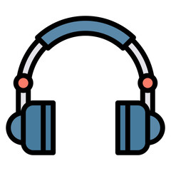 Headphones icon vector image. Can be used for Rock and Roll.