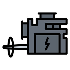 Ship Engine icon vector image. Can be used for Cruiser.