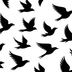 Obraz premium Unique and high quality Flock of birds silhouette set