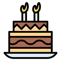 Birthday Cake icon vector image. Can be used for Raising Children.