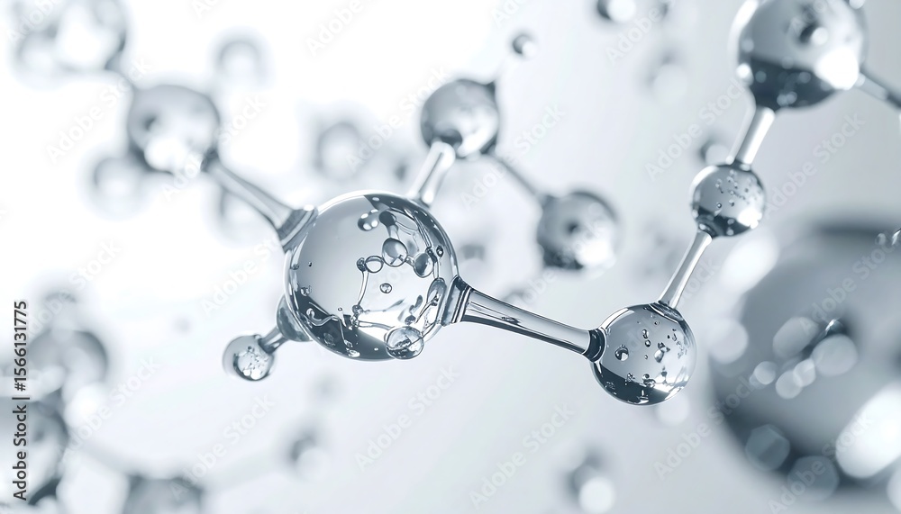 Aufkleber abstract molecular structure.