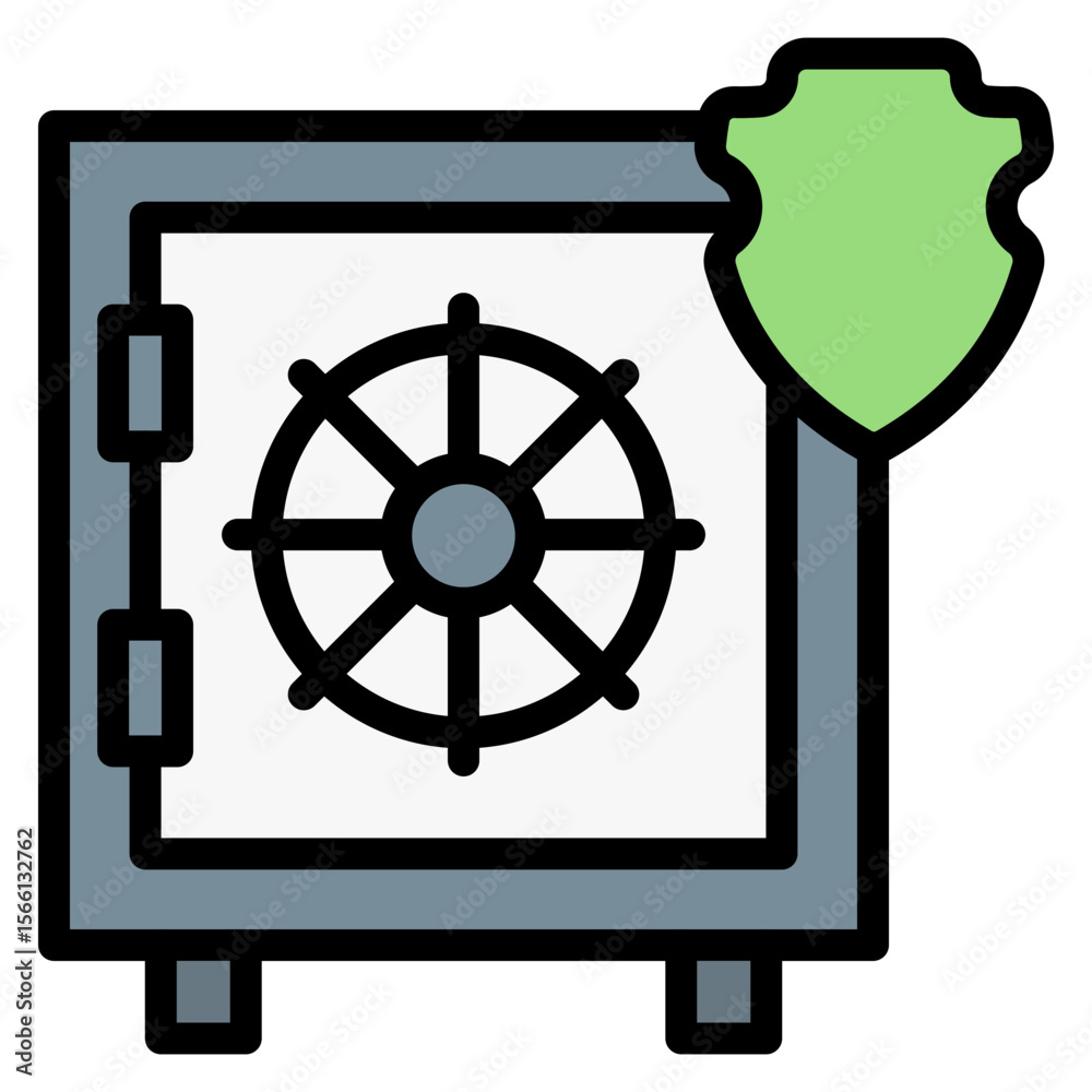 Wall mural cyber vault icon vector image. can be used for information security.