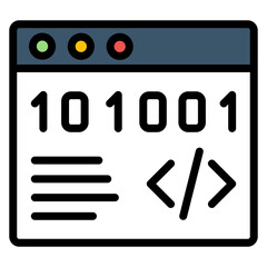 Code icon vector image. Can be used for Information Security.