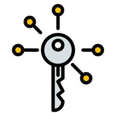 Cyber key icon vector image. Can be used for Information Security.