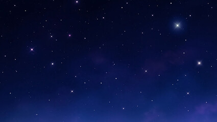 Fototapeta premium A starry night sky with numerous stars scattered across a dark blue backdrop.