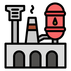 Industrial Plant icon vector image. Can be used for Oil And Gas.