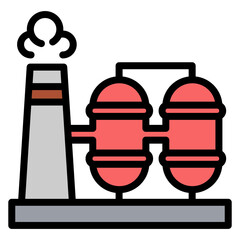 Refinery icon vector image. Can be used for Oil And Gas.