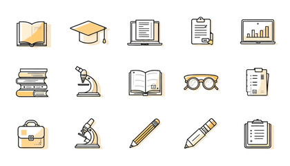 Collection of Cute Cartoon Tiger Cubs in Various Poses on a White Background