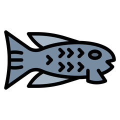 Kingdom Fish icon vector image. Can be used for Empire.