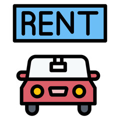 Car Rental icon vector image. Can be used for Parking.