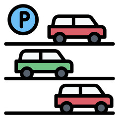 Parking Lot icon vector image. Can be used for Parking.