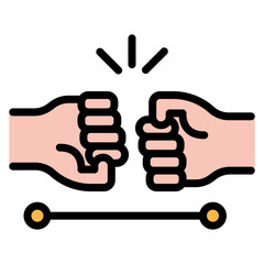 Counter Protest icon vector image. Can be used for Protesting and Civil Disobedience.
