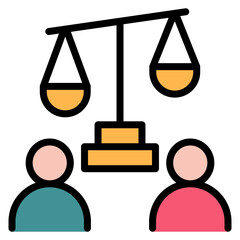 Inequality icon vector image. Can be used for Protesting and Civil Disobedience.