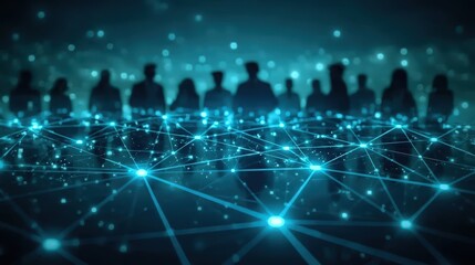 Abstract Representation of People Connected in a Global Network and Digital World