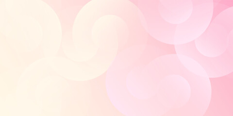 Modern banner background pastel colorful pink and yellow gradations. Circle effect style art modern abstract
