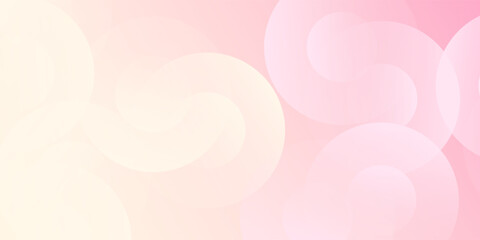Modern banner background pastel colorful pink and yellow gradations. Circle effect style art modern abstract simple