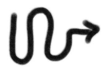 Hand Drawn Black Arrow Marker on Transparent Background, Isolated Sketch Arrow Sign, Marker Arrow Clipart PNG