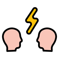 Conflict icon vector image. Can be used for Filmmaking.