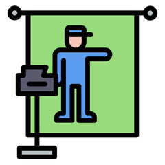 Green Screen icon vector image. Can be used for Filmmaking.