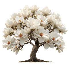 blossoming tree isolated on transparent background