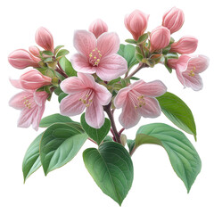 flower branch on transparent background 