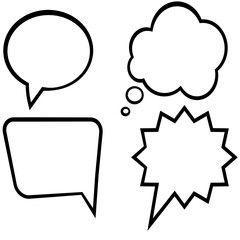 set of speech bubbles