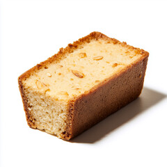 Almond financier with toasted top and browned edges