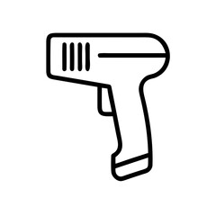 Heat Gun Icon – Line Art Power Tool with Trigger Handle Outline Design