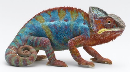 Obraz premium Colorful chameleon profile