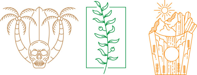 Leaf Frame Icon – Nature, Botanical, Greenery, Minimalist, Outline, Plant, Eco, Doodle, Hand-Drawn, Organic, Herbal, Foliage, Frame, Natural, Environment