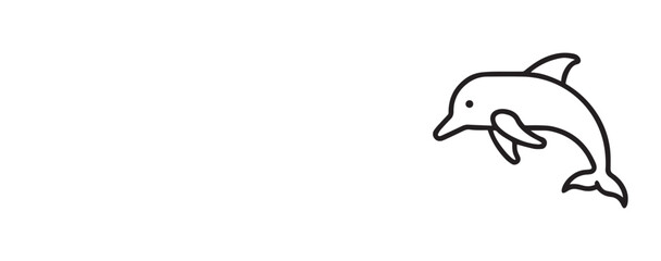 Dolphin icon set vector illustration logo sticker design silhouette 