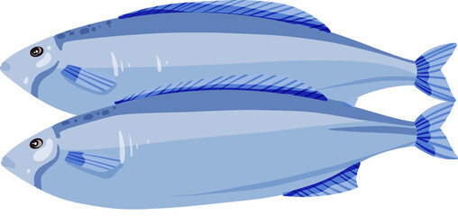 Pair of Fish Sea Animal Illustration