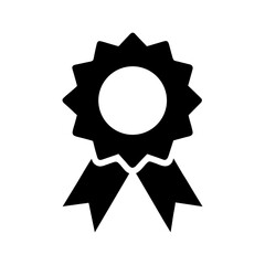 Minimalist badge with certificate and e learning symbol for digital courses