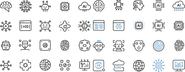 ai icons set of vector 