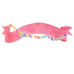 Pink ribbon banner for party