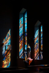 stained glass window in church
